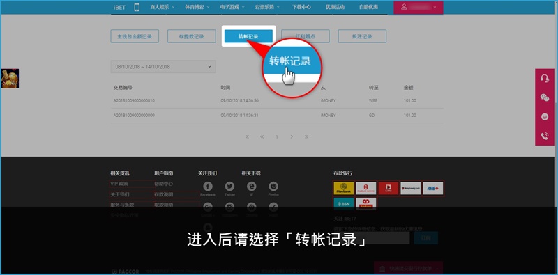 新手指南 – 教您如何查看转帐记录