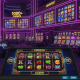 Vibrant, hyper-realistic online casino lobby displaying a vast array of over 1000 slot game thumbnails on glowing screens, with a close-up of a premium slot machine interface showing spinning reels and a 'JACKPOT' display, representing a Malaysian slot player's paradise.