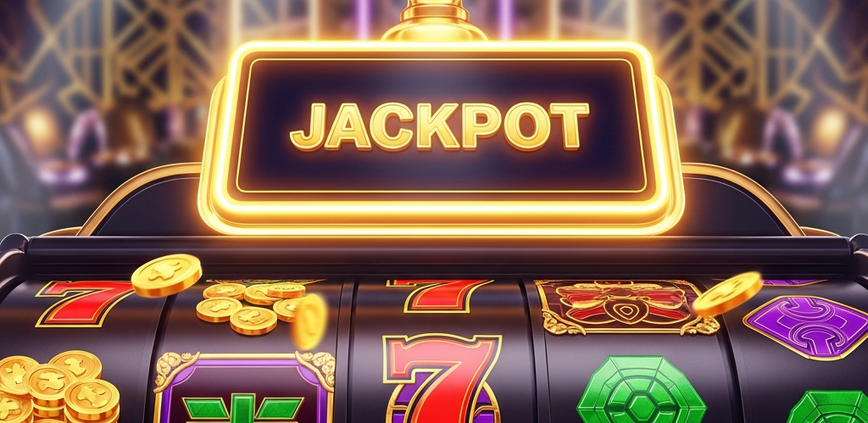 Dynamic online slot machine interface with spinning reels, a prominent progressive jackpot display, and elements suggesting mobile gaming, representing top slot providers in Malaysia.