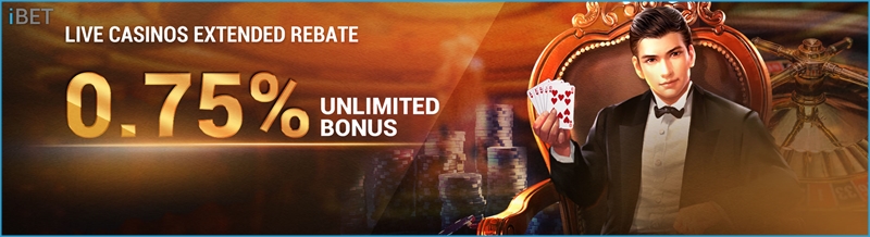 Getting iBET Malaysia Live Casino 0.75% Rebate Bonus