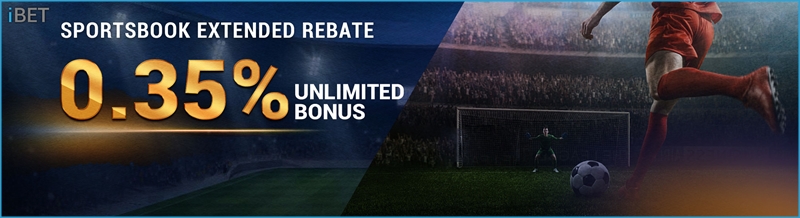 iBET Online Casino has launched unlimited bonus for 0.35% rebate in Sports Betting to reward our users