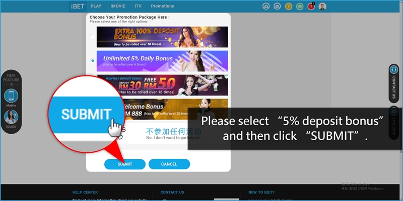 iBET Guides You How To Getting 5% Daily Deposit Bonus