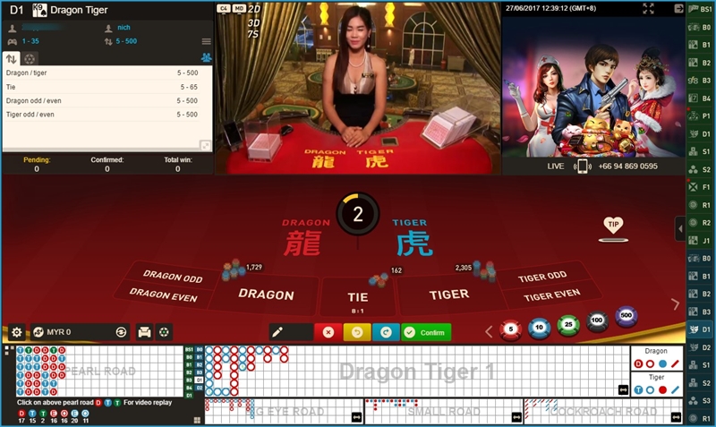 iBET Live Casino Dragon Tiger girls