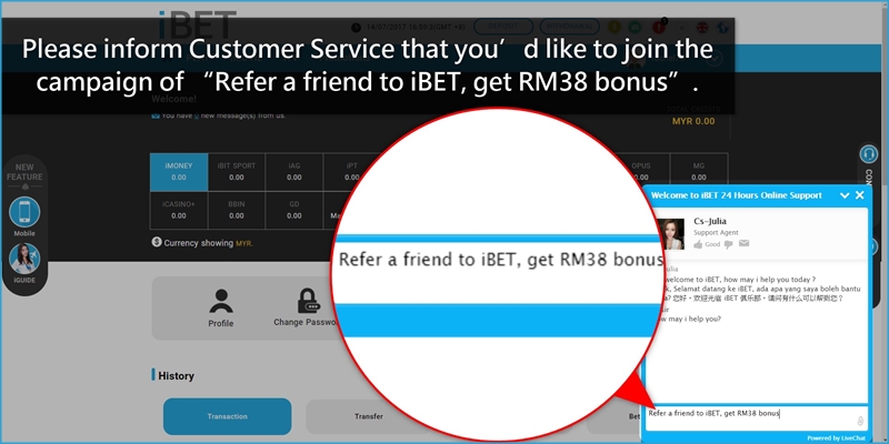 iBET Online Casino Teach You to Get Refer Bonus RM38