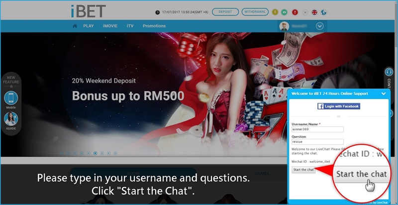 iBET Promotions Tutorial Show How to Get Rescue Funds