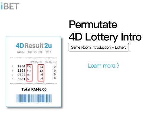 iBET Online Casino 4D Lottery Intro - Permutate-01