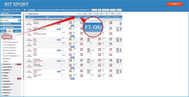 Sport Betting Game Intro About HDP & OU