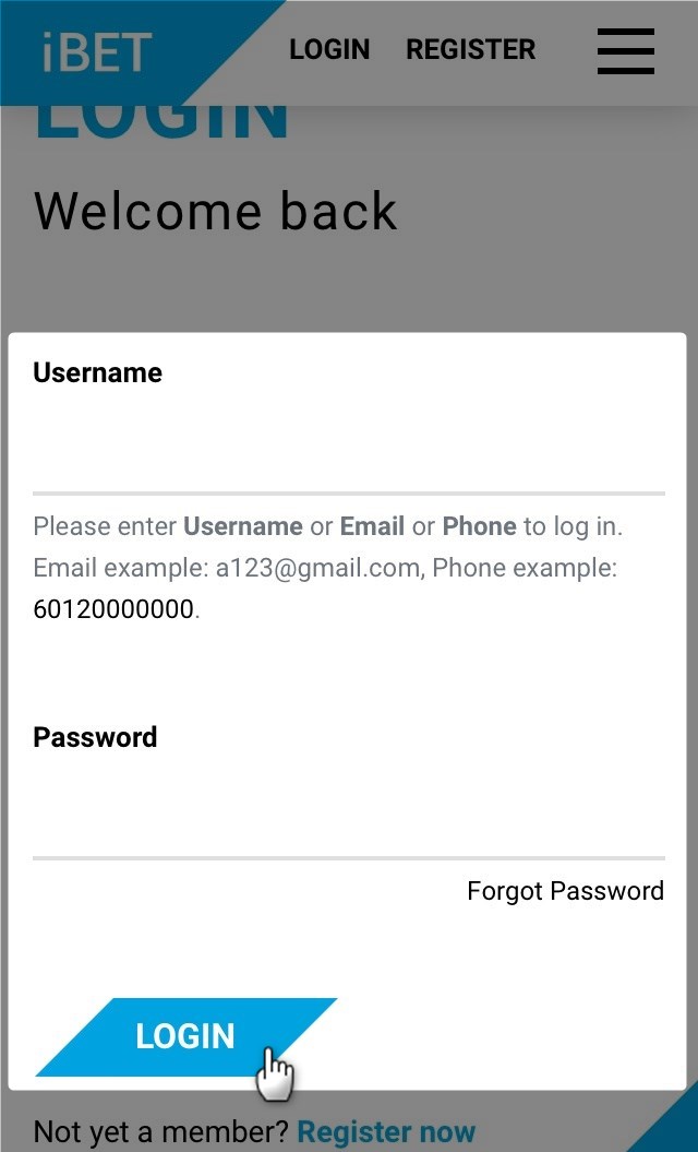 Enter your details and select ‘Login’.