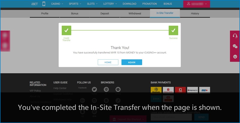 How to Do Live Betting Casino Platform’s In-Site Transfer 4
