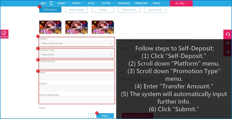 How to Use Self-Deposit to Apply Online Casino Deposit Promotion
