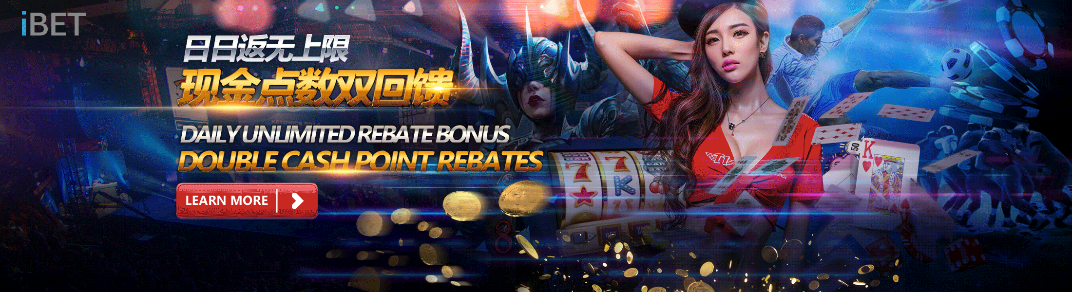 iBET Online Casino - Daily Unlimited Rebate Bonus , Double Cash Point Rebates-01