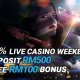 iBET Promotion - 20% Live Casino Weekend Deposit RM500 free RM100 Bonus