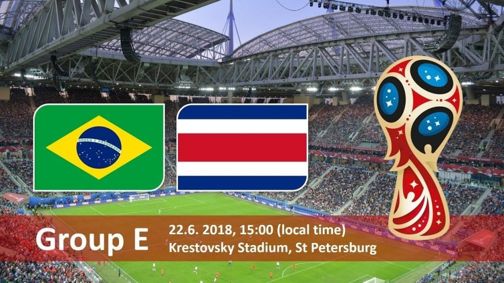2018 World Cup Second Group E Match Brazil - Costa Rica Prediction