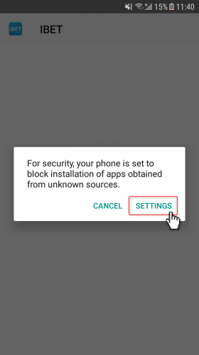 Next click on Settings