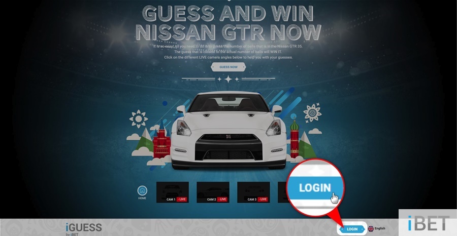How to join iGUESS, the ball guessing event. Win Nissan R35 GT-R home!