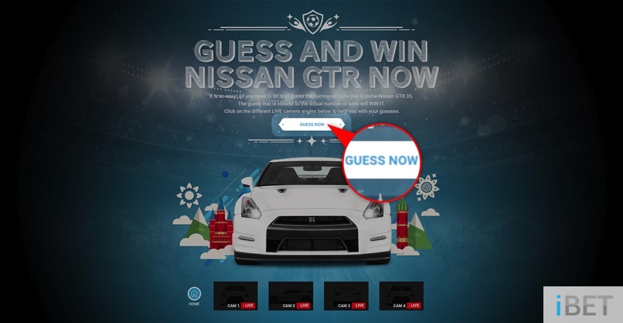 How to join iGUESS, the ball guessing event. Win Nissan R35 GT-R home!