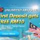 iBET Promotion - Unlimited Amount! First Deposit gets FREE RM10