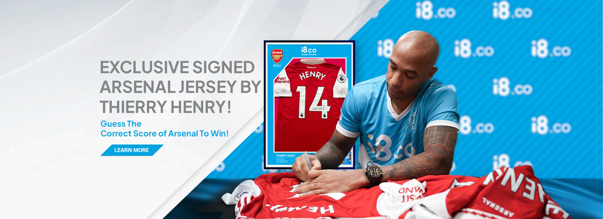 Exclusive signed Arsenal Jersey by Thierry Henry!