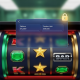 A modern mobile online slot game interface with spinning reels, overlaid with subtle financial budgeting graphics and a secure padlock icon, representing responsible gaming for Malaysian players.