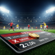 Dynamic online sports betting interface showing 1X2 (Win, Draw, Lose) football match odds, overlaid on a blurred, floodlit stadium background, evoking the excitement of online football wagering.