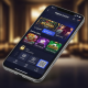 Premium mobile casino app interface displayed on a modern smartphone, showcasing fast loading, secure payment options, and a variety of games like slots and live casino, optimized for Malaysian players in 2026.