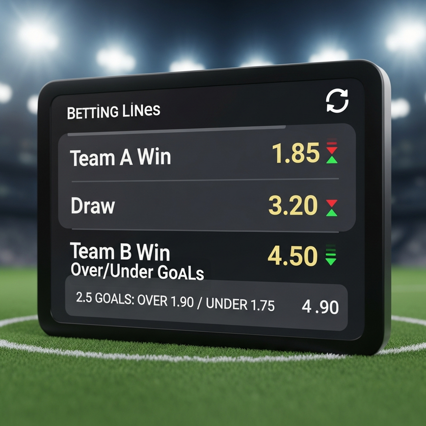 Illustrates the concept of rapidly changing live odds and market movements, showing how various factors influence betting lines in real-time.