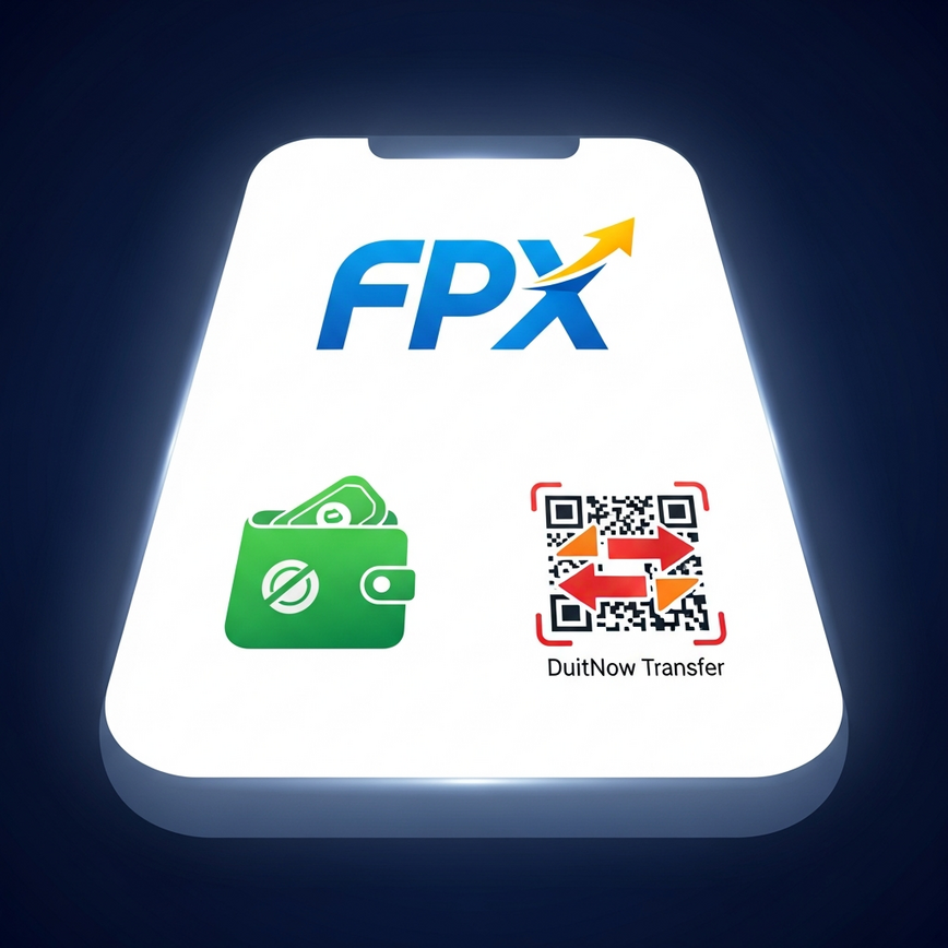 展示了本文讨论的特定安全马来西亚支付方式（FPX、电子钱包、DuitNow）。