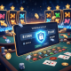 Vibrant online casino interface displaying a large 'Winnings' balance, protected by a glowing digital shield icon, symbolizing secure account management and prevention of lockouts.