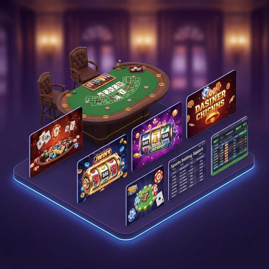 Depicts the wide variety of certified casino games preferred by Malaysian players, highlighting fairness and provider quality as crucial elements for player loyalty.