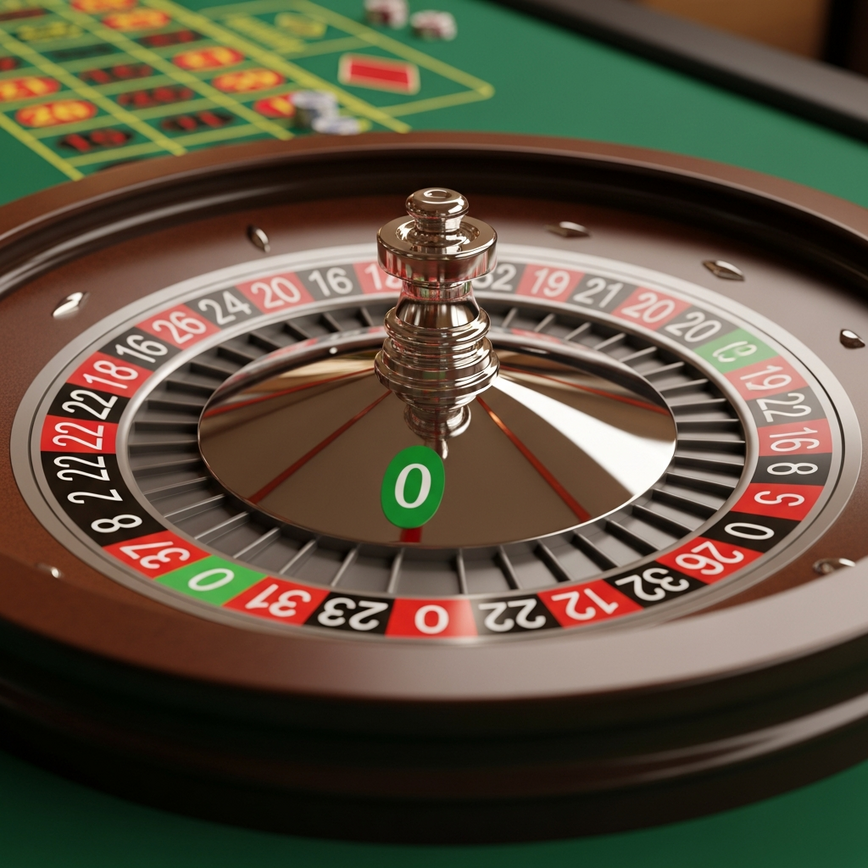 Illustrate the European roulette wheel, emphasizing its single zero and player-friendly odds as discussed in the section.