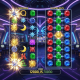 Dynamic online slot game interface demonstrating both cascading reels with exploding symbols and new symbols falling, alongside a highlighted cluster pays formation of glowing matching symbols on a vibrant grid, set in a modern online casino.
