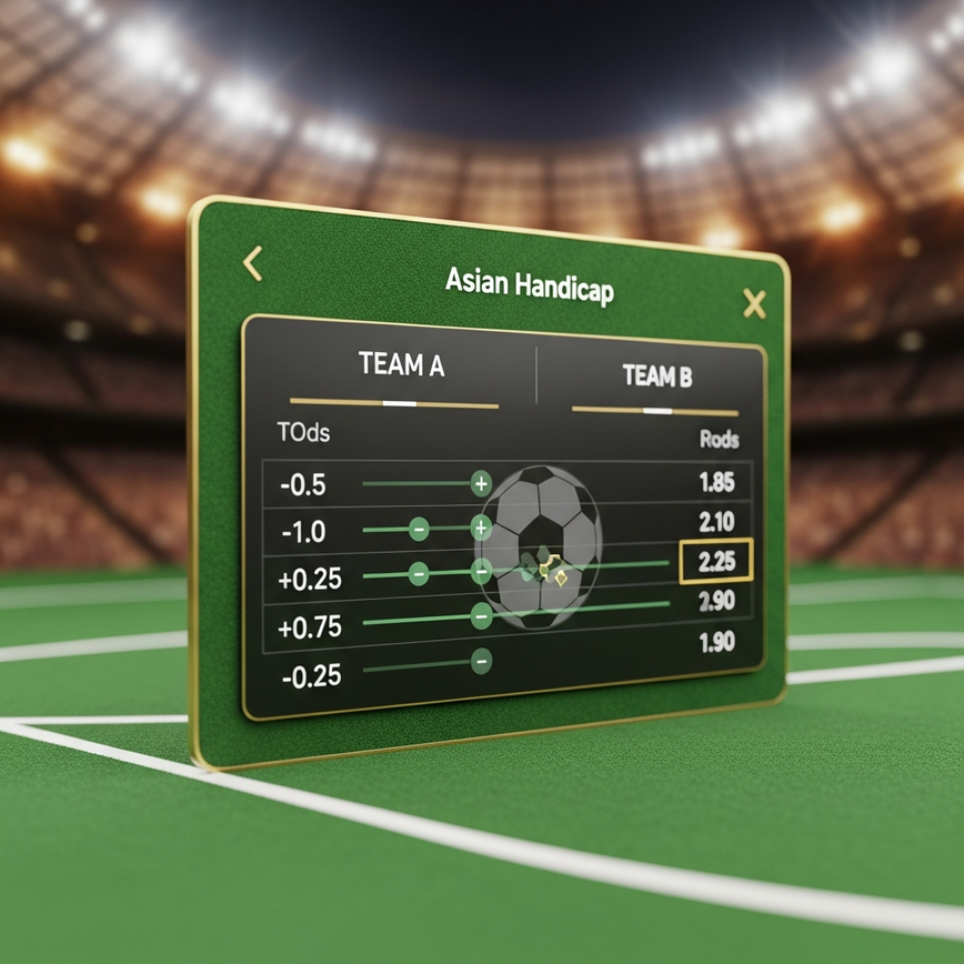 展示了投注界面中的让分盘投注概念，特别是亚洲让分盘。