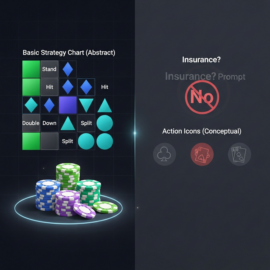 To illustrate effective alternative risk management strategies in blackjack, such as basic strategy and disciplined bankroll management, contrasting with the pitfalls of the insurance bet.