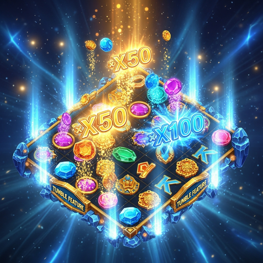 展示了翻滚、乘数和免费旋转等创新红利功能，灵感来自 Sweet Bonanza 和 Gates of Olympus 等热门 Pragmatic Play 游戏。