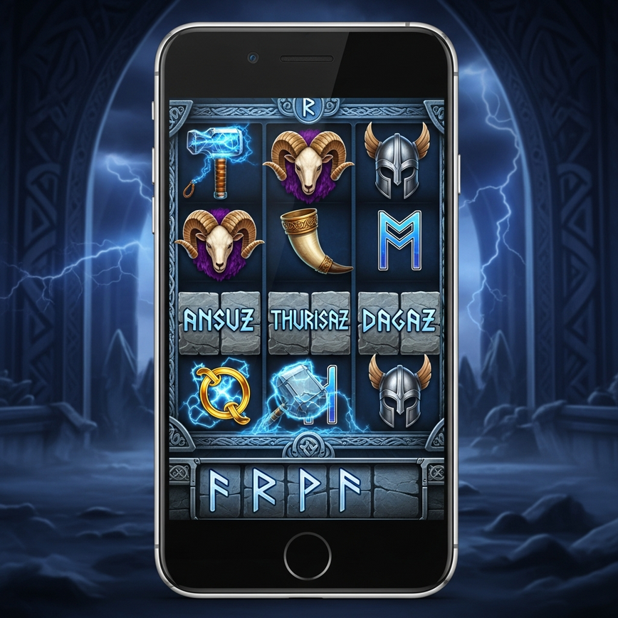 用于展示“经典游戏的现代可访问性”部分，显示一款为移动设备优化的经典老虎机游戏。