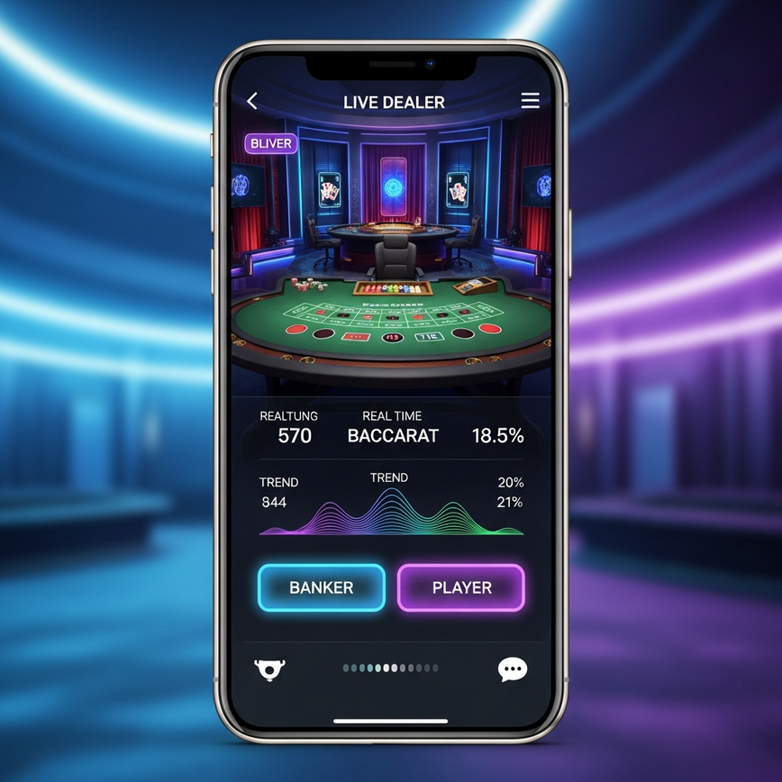 Showcases the technological adaptation of baccarat, specifically live dealer innovation and mobile gaming accessibility in modern online casinos.