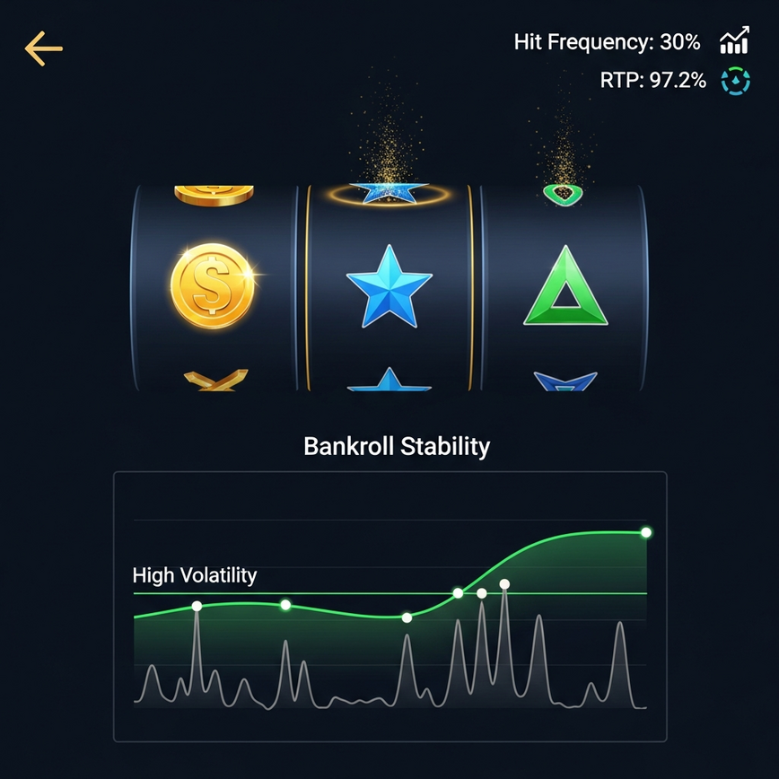 Illustrates the mathematical principles and consistent payouts of low volatility slots, emphasizing hit frequency and steady bankroll management.