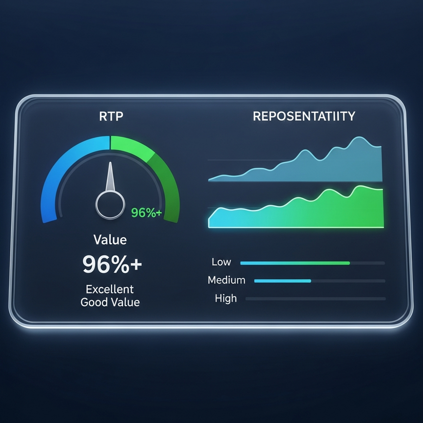 Illustrates the mathematical foundations of slots, specifically Return to Player (RTP) and Volatility, as key decision factors for new releases.
