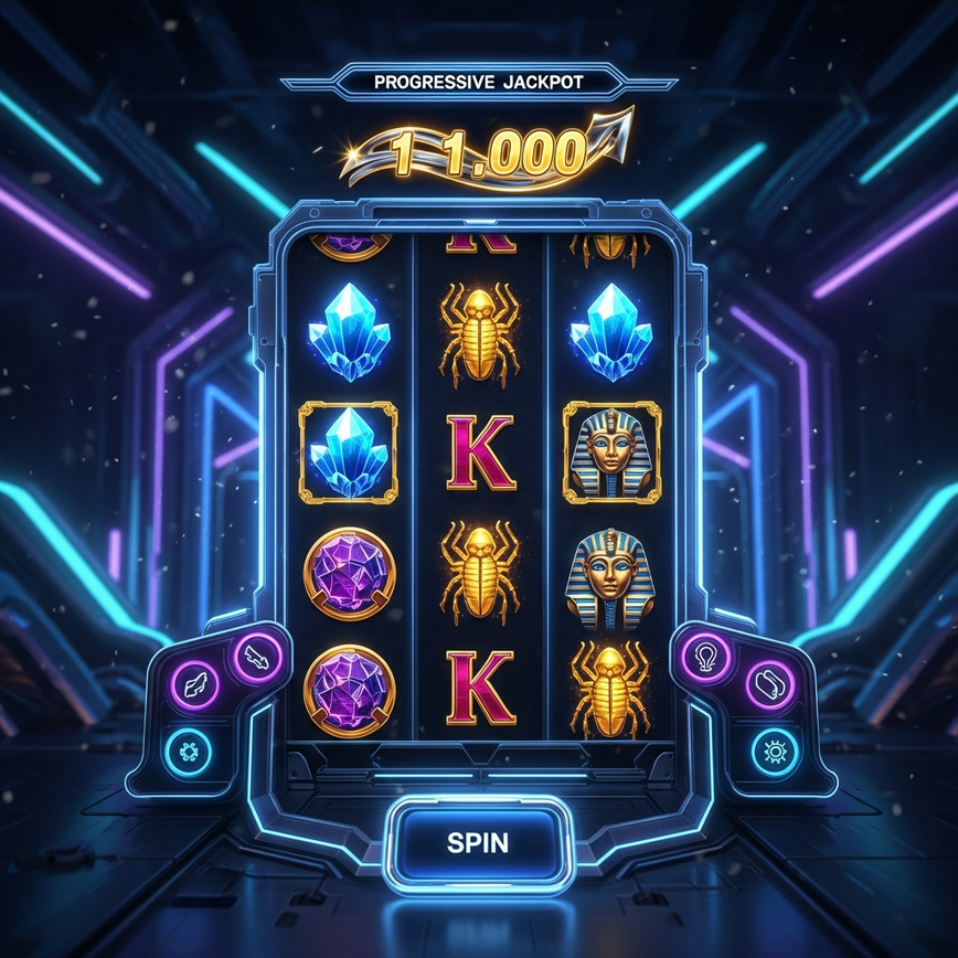 Illustrates the advanced features and higher payout potential of international slots.