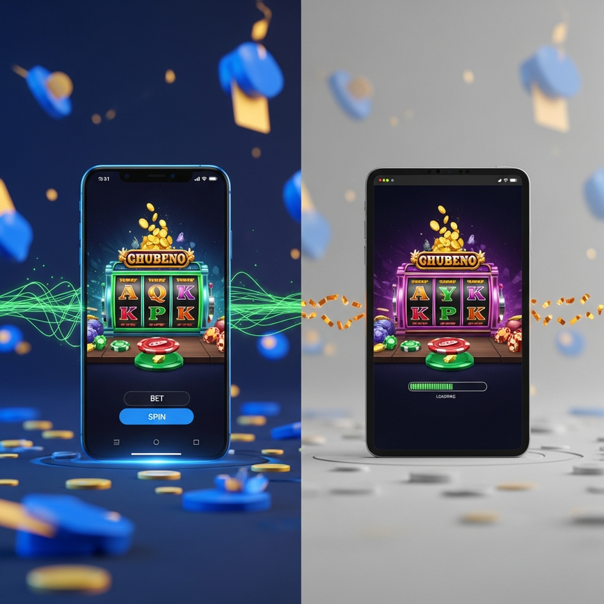 Compares the performance advantages of a dedicated mobile casino app against browser-based gaming, highlighting platform-specific optimizations like adaptive streaming and regional servers.