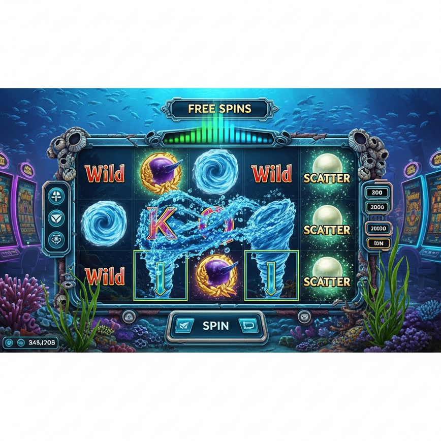 Showcases the advanced visual elements and complex game mechanics of modern video slots.