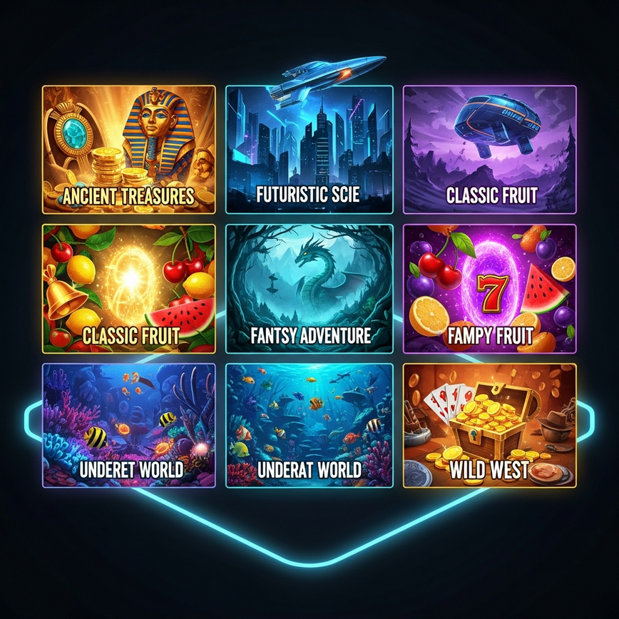 Showcases a diverse selection of progressive jackpot slot games available on an online casino platform, emphasizing variety and potential for big wins to help players with game selection.