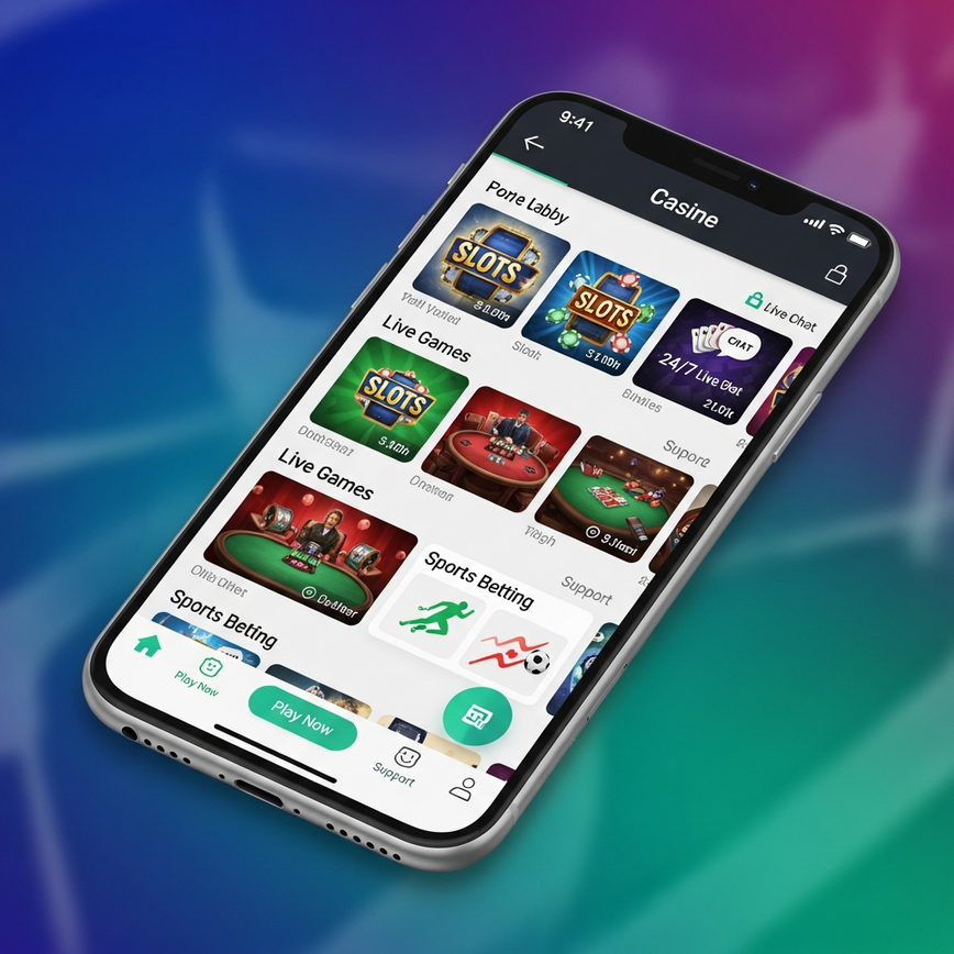 Showcases a modern, trusted online casino experience, emphasizing mobile accessibility, 24/7 customer support, and certified game portfolios, reflecting current market leaders.