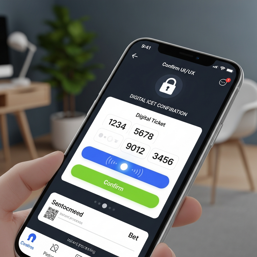 Illustrates the convenience and security of online 4D betting, particularly on mobile devices.