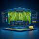 Premium online sports betting interface showing dynamic Asian Handicap lines and odds for a football match, emphasizing strategic betting decisions.