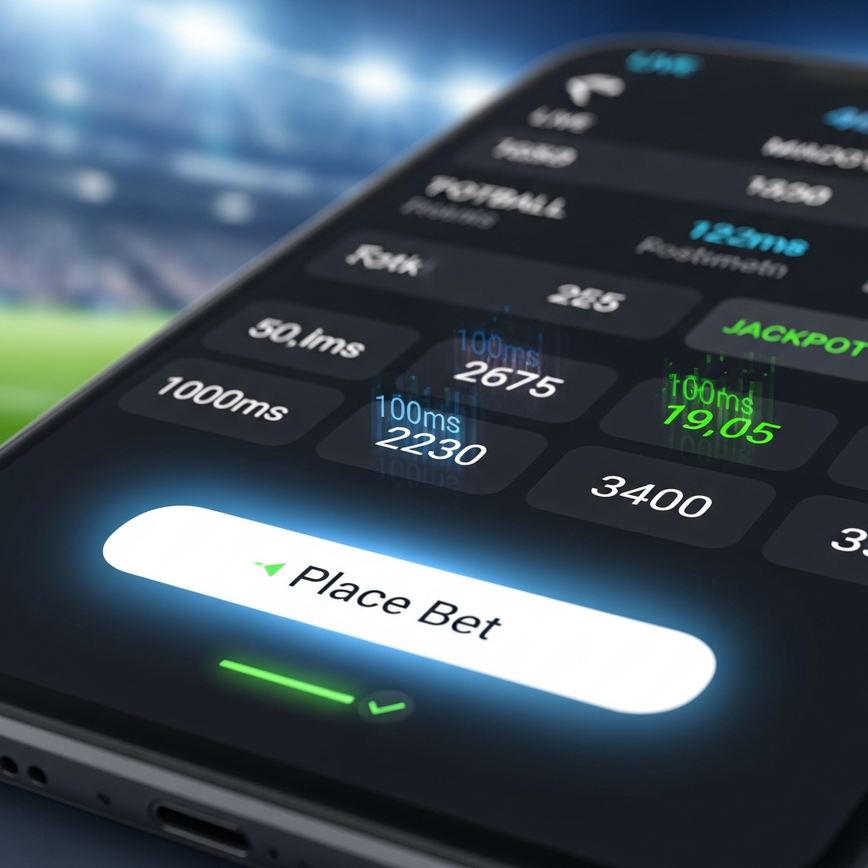To illustrate the technical performance standards discussed in the article, specifically emphasizing sub-100ms bet placement speeds and real-time odds updates in a live betting scenario.