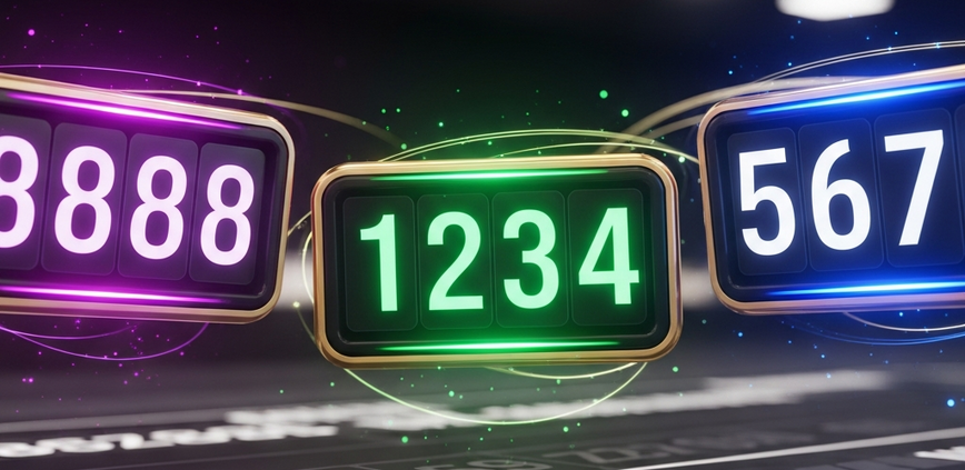 Dynamic digital representation of 4D lottery numbers for Magnum, Damacai, and ToTo, highlighting the excitement of winning on a premium online casino platform.